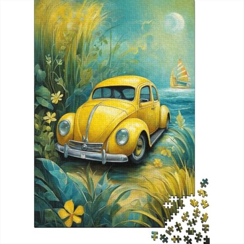 Puzzle 1000 Teile für Kinder Klassisches Retro-Oldtimer-Puzzle 1000-teiliges Puzzle für Kinder und Jugendliche, kreatives Holzpuzzle 1000 Teile (75 x 50 cm) von aaaaab