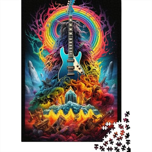 Puzzle 1000 Teile für Kinder Magic Guitar1 Puzzles Lustiges Familienpuzzle Lernspiel Hölzernes kreatives Puzzle Puzzlespiel Spielzeug Geschenk 1000 Stück (75x50cm) von aaaaab