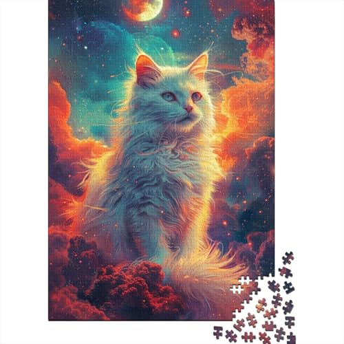 Puzzle 300 Teile Puzzle für Erwachsene und Kinder, buntes Katzen-Puzzle, intellektuelles Entspannungsspiel, 300 Teile (40 x 28 cm) von aaaaab