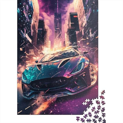 Puzzle 300 Teile Supercar Puzzle Puzzle für Erwachsene und Jugendliche Schwierigkeitsgrad Puzzle Holzpuzzle Lernspiel Spielzeug Familiendekoration 300 Teile (40x28cm) von aaaaab