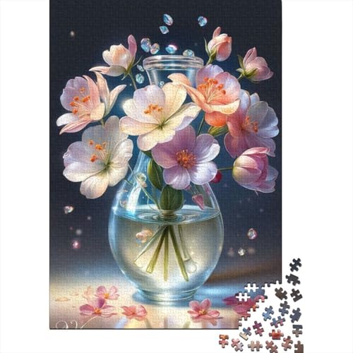 Puzzle 300 Teile für Erwachsene, Tierkunst, Blumen, quadratisches Puzzle für Erwachsene und Holzpuzzle, einzigartige Herausforderungsspiele, 300 Teile (40 x 28 cm) von aaaaab