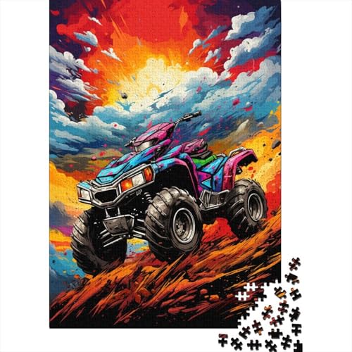 Puzzle 500 Teile, Art Mountain Bike, quadratische Puzzles für Erwachsene und Holzpuzzles, Heimdekoration, Puzzlespielzeug, 500 Teile (52 x 38 cm) von aaaaab