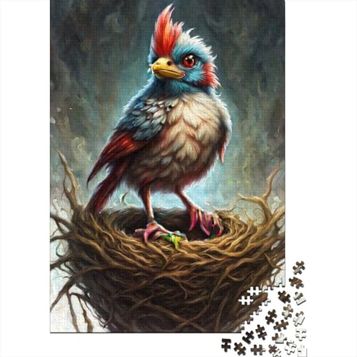 Puzzle 500 Teile Tierkunst Vogel Quadratische Puzzles für Erwachsene, Holzpuzzles Herausforderndes Spiel Puzzles 500 Teile (52x38cm) von aaaaab