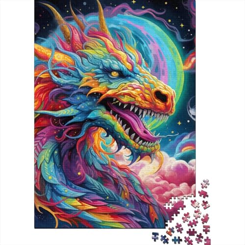 Puzzle 500 Teile für Erwachsene, Kunst, Fliegende Drachen, Holzpuzzle, kreative Puzzles, Teenager-Puzzles, Lernspiele, Spielzeug, 500 Stück (52 x 38 cm) von aaaaab