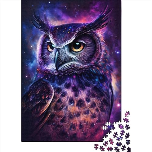 Puzzle 500 Teile für Erwachsene | Eulen-Galaxie-Puzzles | 500-teiliges Puzzle, Lernspiele, Heimdekorations-Puzzle, 500 Teile (52 x 38 cm) von aaaaab