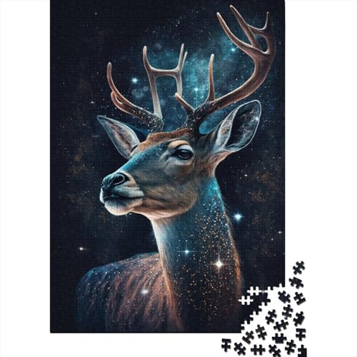 Puzzle 500 Teile für Erwachsene | Galaxy Deer Puzzles | 500-teiliges Puzzle, Lernspiele, Heimdekorationspuzzle, 500 Teile (52 x 38 cm) von aaaaab