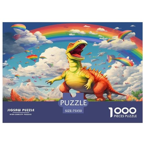 Puzzle für Erwachsene, 1000 Teile, Dinosaurier-Puzzles für Erwachsene und Teenager, Lernpuzzle, 1000 Teile (75 x 50 cm) von aaaaab