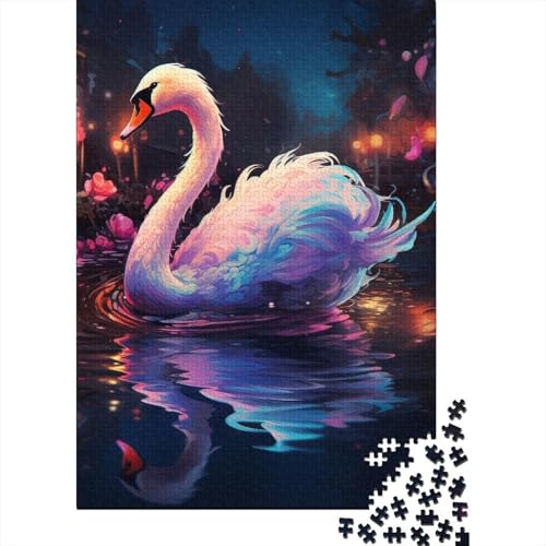 Puzzle für Erwachsene, 1000 Teile, Kunsttiere, Flamingos, Puzzle für Erwachsene und Jugendliche, Holzbrett-Puzzle, Spielzeug, Denkspiel, 1000 Teile (75 x 50 cm) von aaaaab