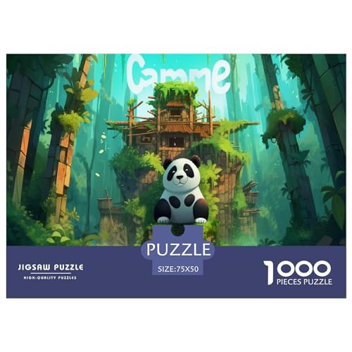 Puzzle für Erwachsene, 1000 Teile, Panda-Puzzles für Erwachsene und Teenager, Lernpuzzle, 1000 Teile (75 x 50 cm) von aaaaab