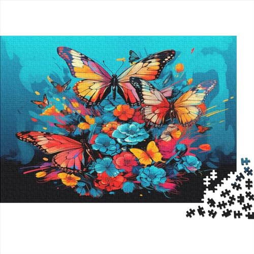 Puzzle für Erwachsene, 1000 Teile, Schmetterlings-Puzzle, Puzzle für Erwachsene, Lernpuzzle 1000 Teile (75 x 50 cm) von aaaaab
