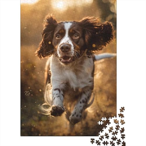 Puzzle für Erwachsene, 1000 Teile, Springer-Spaniel-Puzzle, Holzpuzzle, Lernspielzeug, Puzzle, Gelegenheitsspiele, 1000 Teile (75 x 50 cm) von aaaaab