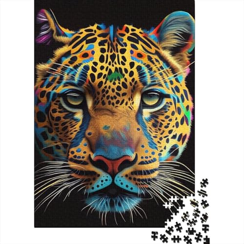 Puzzle für Erwachsene, 1000-teiliges Puzzle für Erwachsene, 1000-teiliges Puzzle, 1000-teiliges Leoparden-Pop-Art-Tier-Puzzle, 1000-teiliges Puzzlespiel, Geschenk für Erwachsene, Teenager(75 x 50 cm) von aaaaab