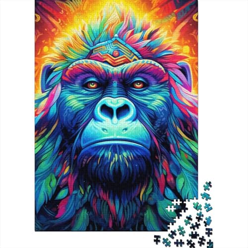 Puzzle für Erwachsene, 1000-teiliges Puzzle für Erwachsene, 1000-teiliges Puzzle, 1000-teiliges Tier-Gorilla-Puzzle, 1000-teiliges Puzzlespiel, Geschenk für Erwachsene, Teenager(75 x 50 cm) von aaaaab