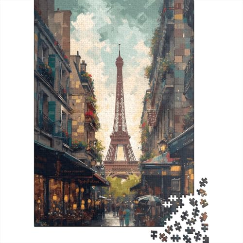 Puzzle für Erwachsene, 1000-teiliges Puzzle für Erwachsene,Frankreich, Eiffelturm, 1000-teiliges Puzzlespiel, Geschenk für Erwachsene, 1000-teilig (75 x 50 cm) von aaaaab