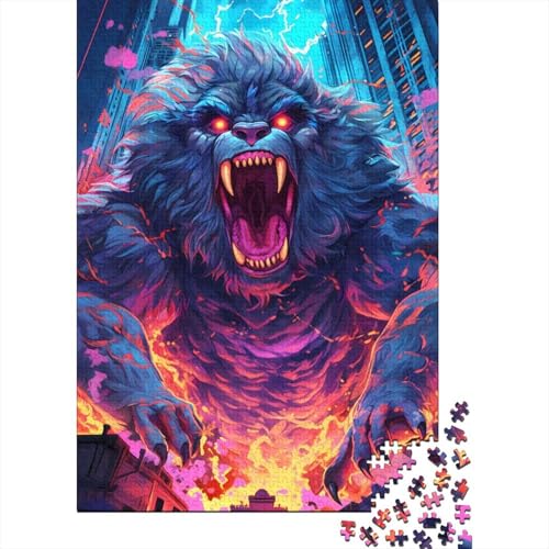 Puzzle für Erwachsene, 1000-teiliges Puzzle für Teenager, riesiger Blauer Gorilla, großes Puzzle für die ganze Familie, anspruchsvolle Spiele, Unterhaltungsspielzeug, Heimdekoration(75 x 50 cm) von aaaaab