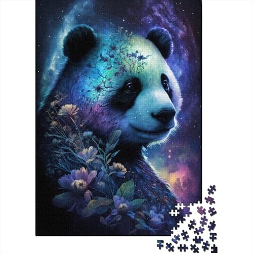 Puzzle für Erwachsene, 300 Stück, Panda und Blumen, Gelegenheitsspiele, Puzzle, Puzzle für Kinder, Lernspiel, Herausforderungsspielzeug, 300 Teile (40 x 28 cm) von aaaaab