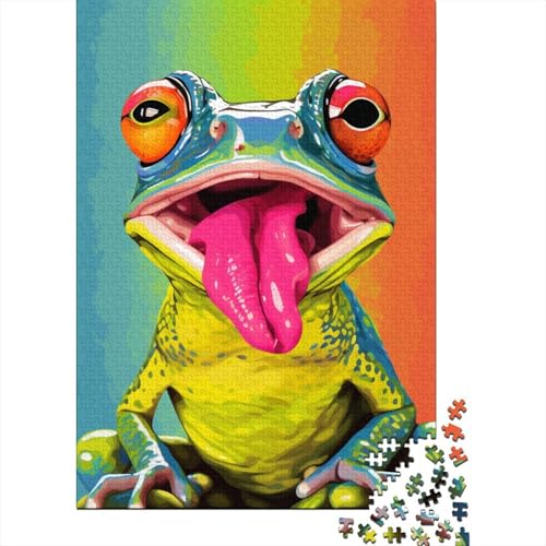 Puzzle für Erwachsene, 300 Teile, Frosch-Holzpuzzle für Erwachsene und Teenager, nachhaltiges Puzzle für Erwachsene | Spiele 300 Teile (40 x 28 cm) von aaaaab