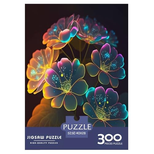 Puzzle für Erwachsene, 300 Teile, Kunstblumen, Holzpuzzles für Erwachsene, nachhaltige Puzzlespiele, 300 Stück (40 x 28 cm) von aaaaab