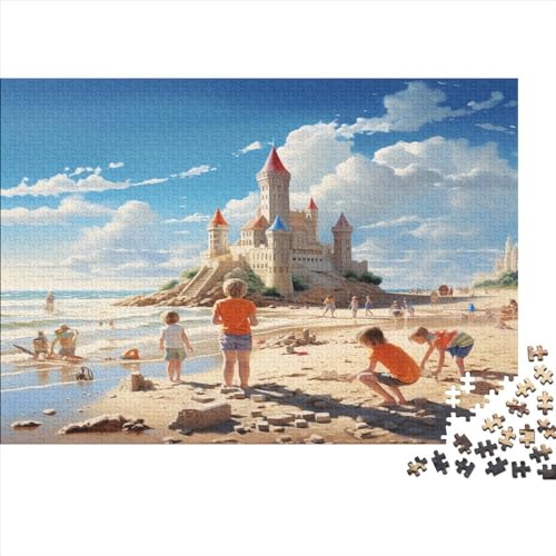 Puzzle für Erwachsene, 300 Teile, Strand-Puzzle, Puzzle für Erwachsene, Lernpuzzle, 300 Teile (40 x 28 cm) von aaaaab