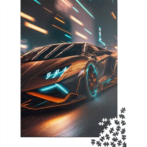 Puzzle für Erwachsene, 300 Teile, futuristisches Supersportauto, Puzzle für Erwachsene und Jugendliche, Holzbrett-Puzzle, Spielzeug, Denkspiel, 300 Teile (40 x 28 cm) von aaaaab