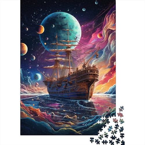 Puzzle für Erwachsene, 300-teiliges Puzzle für Erwachsene, 300-teiliges Puzzle, 300-teiliges Galaxie-Piratenschiff, 300-teiliges Puzzlespiel, Geschenk für Erwachsene, Teenager, 300 Teile (40 x 28 cm) von aaaaab