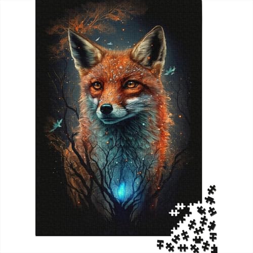 Puzzle für Erwachsene, 500 Stück, süßer Kunstfuchs, Gelegenheitsspiele, Puzzle, Puzzle für Kinder, Lernspiel, Herausforderungsspielzeug, 500 Teile (52 x 38 cm) von aaaaab