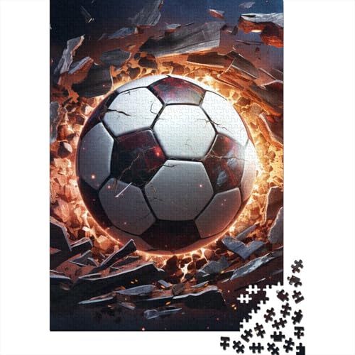 Puzzle für Erwachsene, 500 Teile, Fußball-Holzpuzzle, Holzpuzzle, Lernspielzeug, 500 Stück (52 x 38 cm) von aaaaab