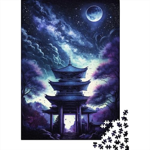 Puzzle für Erwachsene, 500 Teile, Galaxie, japanischer Tempel, kreatives Kinderpuzzle, Puzzle, Mitmachspiel, Familiendekoration, 500 Teile (52 x 38 cm) von aaaaab