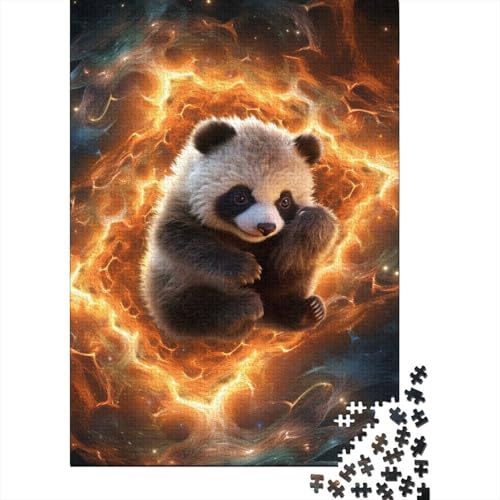 Puzzle für Erwachsene, 500 Teile, Galaxy Panda, Puzzle für Erwachsene und Jugendliche, Holzbrett-Puzzle, Spielzeug, Denkspiel, 500 Teile (52 x 38 cm) von aaaaab