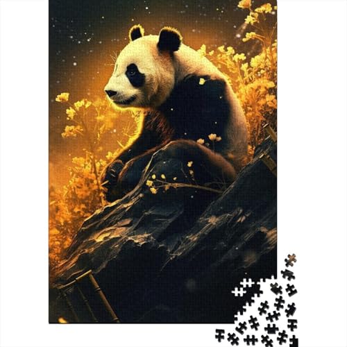 Puzzle für Erwachsene, 500 Teile, Galaxy Panda, Puzzle für Erwachsene und Jugendliche, Holzbrett-Puzzle, Spielzeug, Denkspiel, 500 Teile (52 x 38 cm) von aaaaab