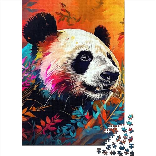 Puzzle für Erwachsene, 500 Teile, Kunst, Tierpanda, Puzzle für Erwachsene und Jugendliche, Holzbrett-Puzzle, Spielzeug, Denkspiel, 500 Teile (52 x 38 cm) von aaaaab