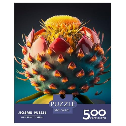 Puzzle für Erwachsene, 500 Teile, Kunst, exotische Früchte, Holzpuzzles für Erwachsene, nachhaltige Puzzlespiele, 500 Stück (52 x 38 cm) von aaaaab