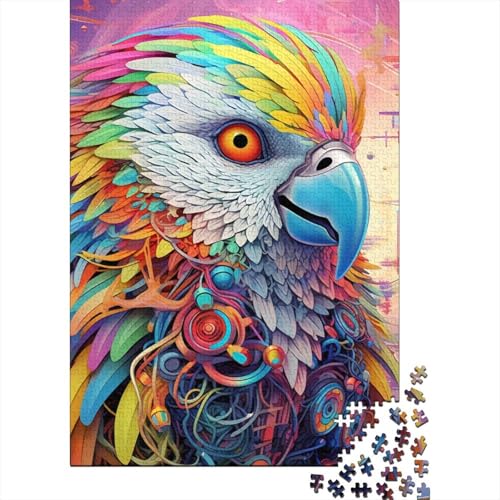 Puzzle für Erwachsene, 500 Teile, farbenfrohes Adler-Puzzle für Erwachsene und Jugendliche, Holzbrett-Puzzle, Spielzeug, Denkspiel, 500 Teile (52 x 38 cm) von aaaaab