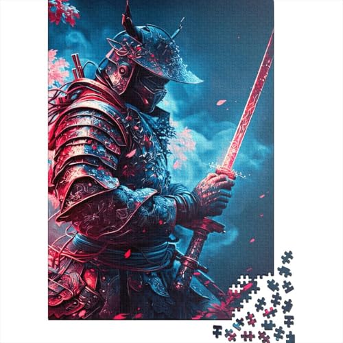 Puzzle für Erwachsene, 500-teiliges Puzzle für Erwachsene, japanische Samurai-Puzzles, aus Holz, kreatives Puzzle, für Familienfreunde, Spiel, Puzzle, lustiges Spielzeug, Geschenke (52 x 38 cm) von aaaaab