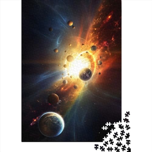 Puzzle für Erwachsene, Beginn des Sonnensystems, 1000-teiliges Puzzle für Erwachsene, Lernspiel, Herausforderungsspielzeug, 1000 Teile (75 x 50 cm) von aaaaab