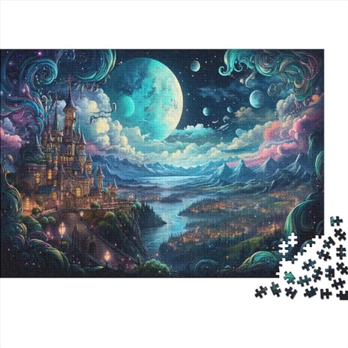 Puzzle für Erwachsene, Burgen-Puzzle, Puzzle für Erwachsene, Lernspiel, Herausforderungsspielzeug, 300 Teile (40 x 28 cm) von aaaaab