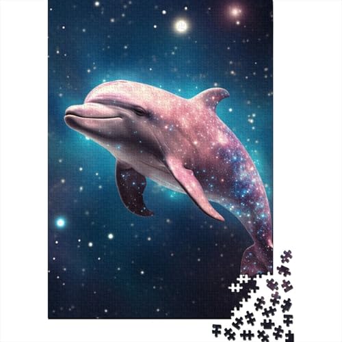 Puzzle für Erwachsene, Fantasie-Delfin, 1000 Teile, Holzpuzzle für Erwachsene und Jugendliche, Heimdekoration, Denkspiel, Wandkunst, einzigartiges Geschenk, 1000 Teile (75 x 50 cm) von aaaaab