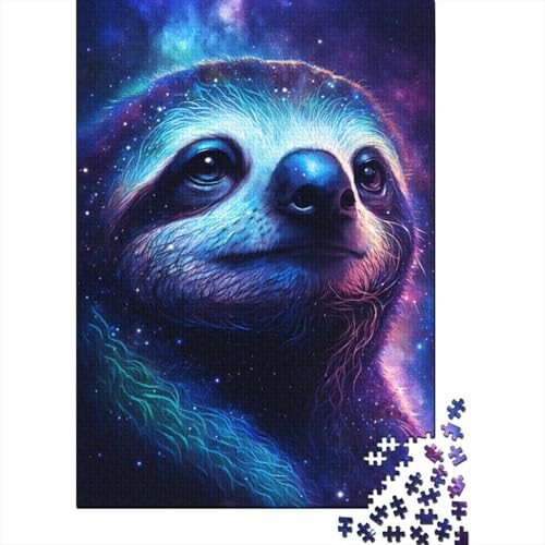 Puzzle für Erwachsene, Galaxie-Faultier, 300-teiliges Puzzle, Kinderpuzzle ab 18 Jahren, anspruchsvolles Spiel, 300 Teile (40 x 28 cm) von aaaaab