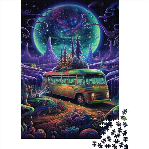 Puzzle für Erwachsene, Galaxy Buses, 1000 Teile, Holzpuzzle für Erwachsene und Jugendliche, Heimdekoration, Denkspiel, Wandkunst, einzigartiges Geschenk, 1000 Teile (75 x 50 cm) von aaaaab