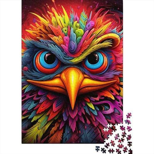 Puzzle für Erwachsene, Kunst, Fantasie-Adler, Puzzle 500 Teile, Holzpuzzle für Erwachsene und Jugendliche, Puzzle, Heimdekoration, Denkspiel, Wandkunst, einzigartiges Geschenk, 500 Teile (52 x 38 cm) von aaaaab