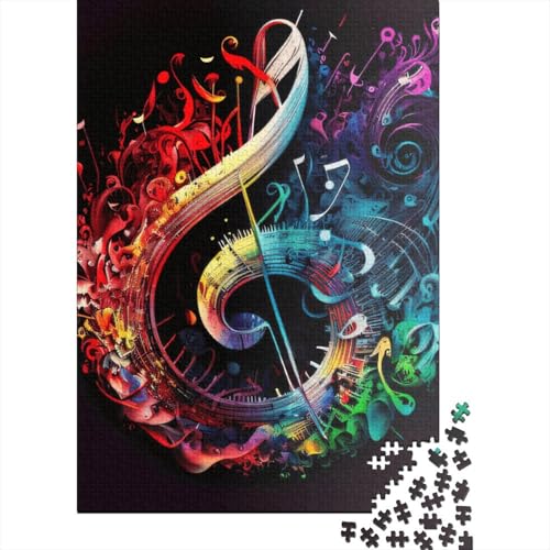 Puzzle für Erwachsene, Musikalische Symphonie, 1000 Teile, Holzpuzzle für Erwachsene und Jugendliche, Heimdekoration, Denkspiel, Wandkunst, einzigartiges Geschenk, 1000 Teile (75 x 50 cm) von aaaaab