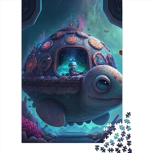 Puzzle für Erwachsene, Schildkröte, Navy2, 300-teiliges Holzpuzzle, Holzpuzzle, Teenager-Puzzle, Gelegenheitsspiele, 300 Teile (40 x 28 cm) von aaaaab