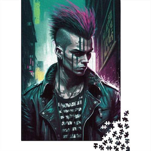 Puzzle für Erwachsene, Street-Punk-Puzzle, Puzzles für Erwachsene, Lernspiel, Herausforderungsspielzeug, 1000 Teile (75 x 50 cm) von aaaaab