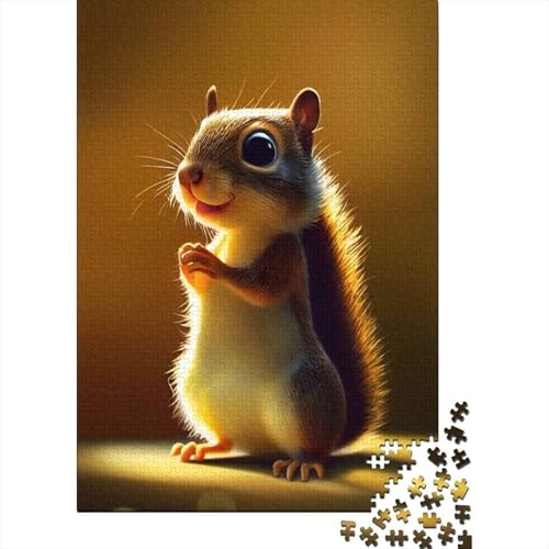 Puzzle für Erwachsene, entzückendes Eichhörnchen-Puzzle, 300 Teile, Puzzle für Erwachsene, Lernspiel, Herausforderungsspielzeug, 300 Teile (40 x 28 cm) von aaaaab