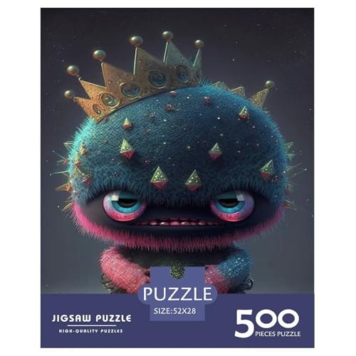 Puzzle für Erwachsene, süße Monster, Holzpuzzle für Teenager, Geschenke, Heimdekoration, Puzzlespielzeug, 500 Teile (52 x 38 cm) von aaaaab