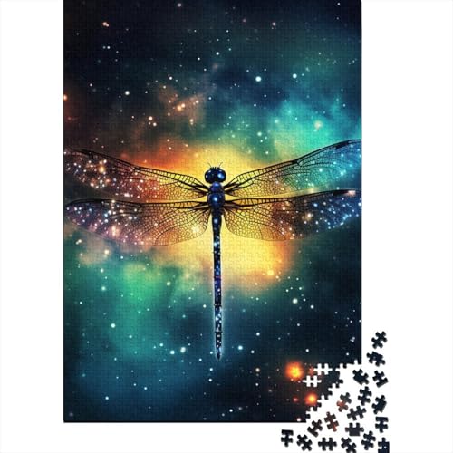 Puzzle für Erwachsene 1000 Teile Insekten Libellen Puzzle für Erwachsene und Jugendliche Holzbrettpuzzle Spielzeug Denkspiel 1000 Teile (75x50cm) von aaaaab