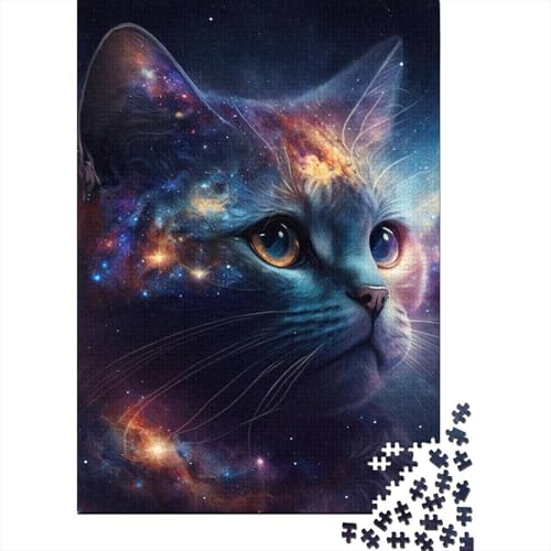 Puzzle für Erwachsene 1000 Teile Katzen-Puzzles für Erwachsene und Jugendliche Holzbrett-Puzzles Spielzeug Denkspiel 1000 Teile (75 x 50 cm) von aaaaab