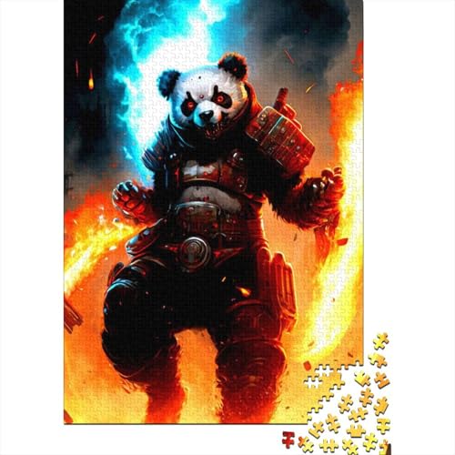 Puzzle für Erwachsene 1000 Teile Panda-Krieger-Puzzles Kreatives 1000-teiliges Puzzle für Weihnachts- und Geburtstagsgeschenke 1000 Teile (75 x 50 cm) von aaaaab