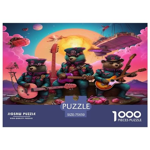 Puzzle für Erwachsene 1000 Teile Steampunk_bears Puzzle Puzzles für Erwachsene Lernpuzzle 1000 Teile (75x50cm) von aaaaab