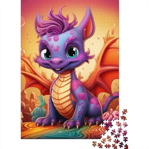 Puzzle für Erwachsene 500 Teile Art Dragon Baby Puzzles für Erwachsene und Jugendliche Holzbrettpuzzle Spielzeug Denkspiel 500 Teile (52x38cm) von aaaaab